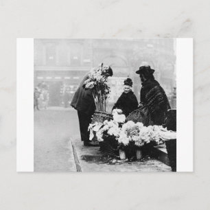 Piccadilly London flower seller, 1904 England Postcard