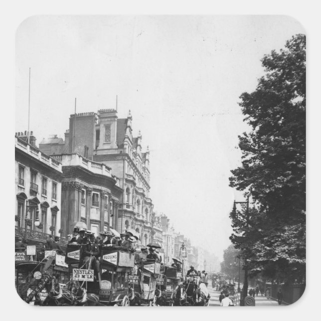 Piccadilly, London Square Sticker (Front)