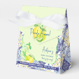 Piccolo Amore Blue Lemon Baby Shower Welcome Sign Favour Box