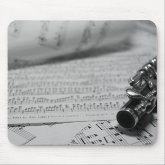 Piccolo and sheet music mouse pad