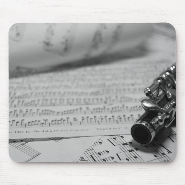 Piccolo and sheet music mouse pad (Front)