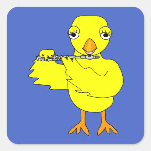 Piccolo Chick Square Sticker