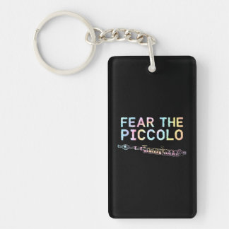 Piccolo Flute Fear The Piccolo Flautist Tie Dye Key Ring