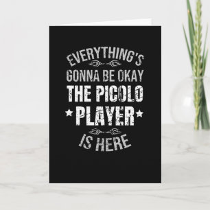 Piccolo Flute Music Gifts   Piccolo Player Gifts Card