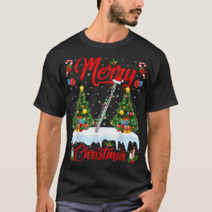 Piccolo Music Lover Xmas Lighting Santa Piccolo Ch T-Shirt