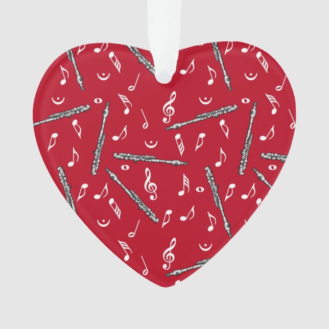 Piccolo Music Note Pattern Ornament (Front)