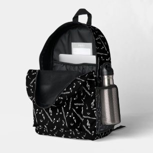Piccolo Music Note Pattern Printed Backpack
