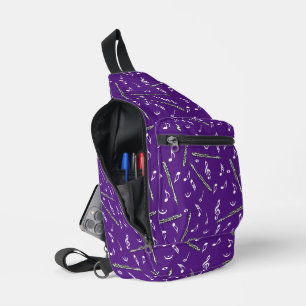 Piccolo Music Note Pattern Sling Bag