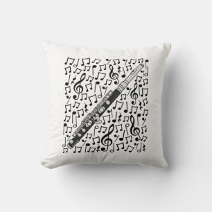 Piccolo Musical Notes Woodwind Music Teacher Cushion