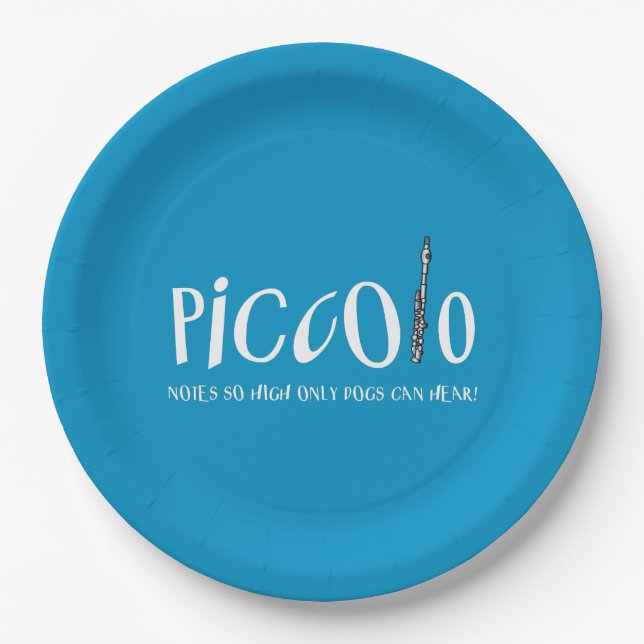  Piccolo Notes So High T-Shirt Paper Plate (Front)