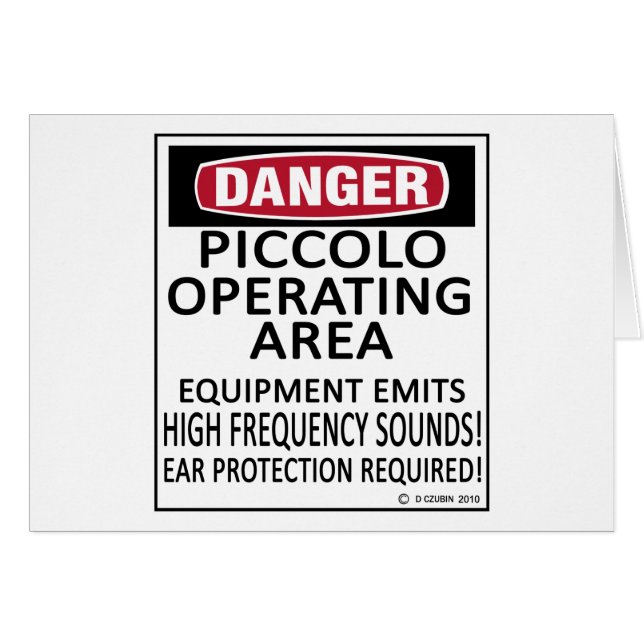 Piccolo Operating Area (Front Horizontal)