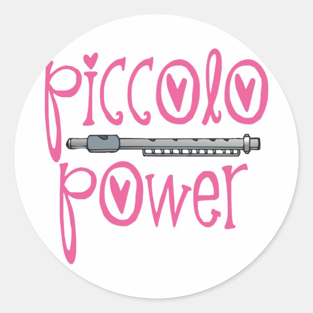 Piccolo Power Pink Classic Round Sticker (Front)