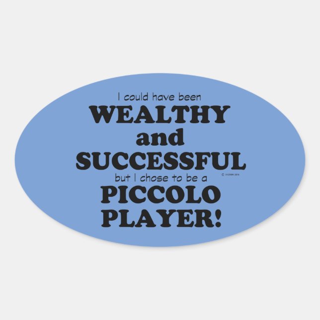 Piccolo Wealthy & Successful Oval Sticker (Front)