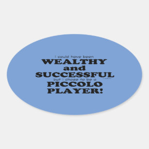 Piccolo Wealthy & Successful Oval Sticker