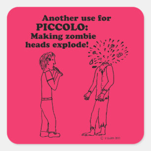 Piccolo Zombie Explode Square Sticker