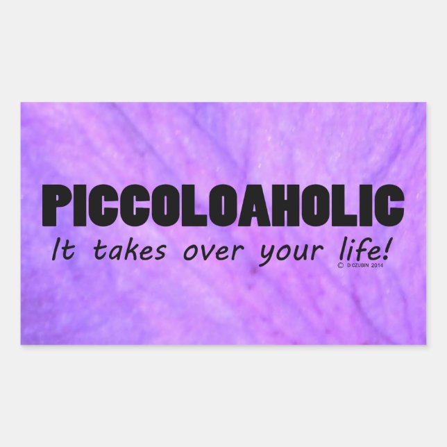 Piccoloaholic Life Rectangular Sticker (Front)