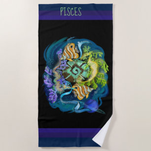 Pices Zodiac Beach Towel
