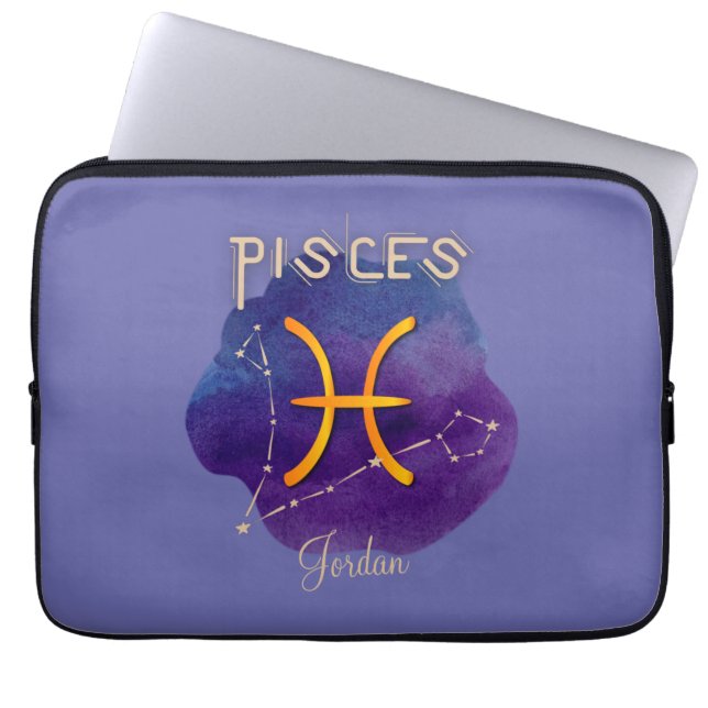 Pices Zodiac Sign Constellation Laptop Sleeve (Front)