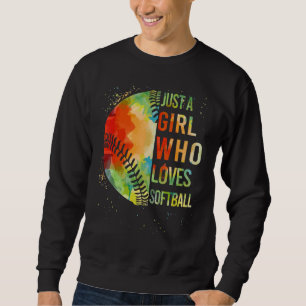 Picher Just A Girl Who Loves Softball-Shirt Kids T Sweatshirt
