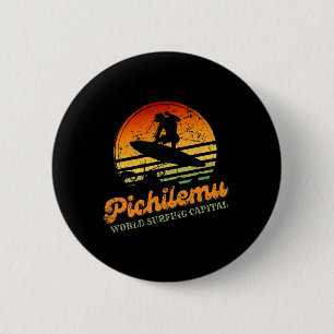 Pichilemu World Surfing Capital Vintage Surfing Gi 6 Cm Round Badge