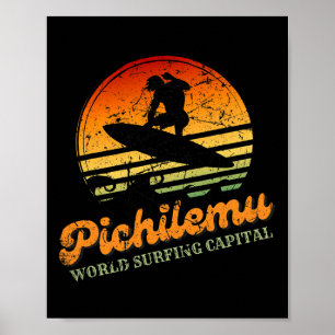 Pichilemu World Surfing Capital Vintage Surfing Gi Poster