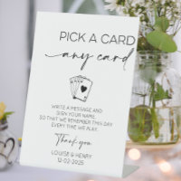 Pick A Card Any Card Guestbook