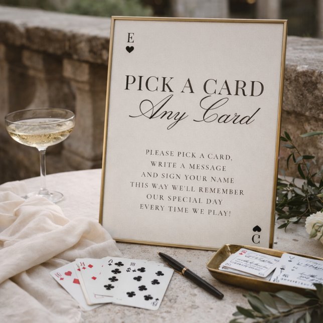 Pick A Card Any Card Wedding Guestbook Sign (Creator Uploaded)