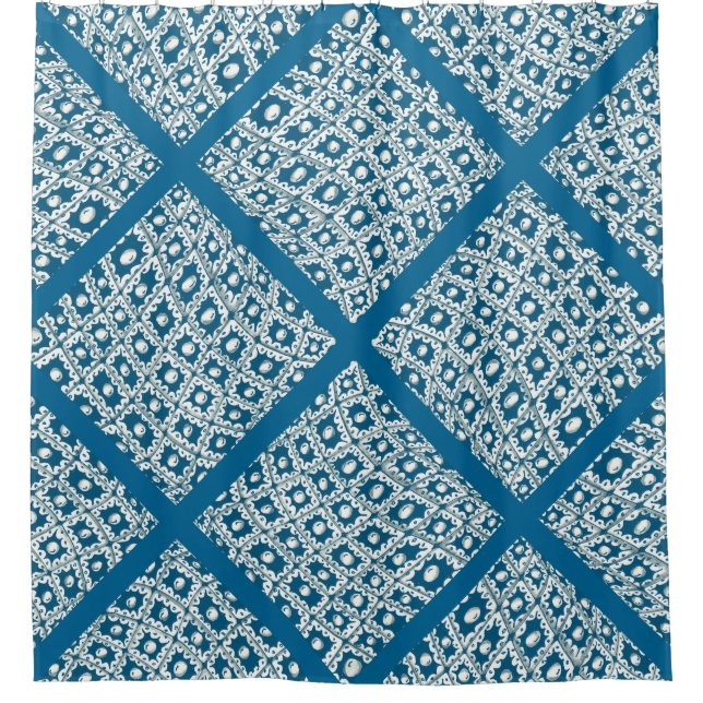Pick a Colour Abstract Doodle Design Shower Curtain (Front)