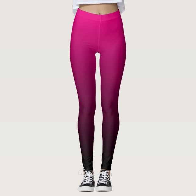 Pick A Colour Black Ombre Leggings (Front)