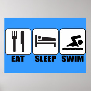 Pick a Colour "Eat, Sleep, Swim" Swimmer's Poster