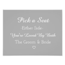 Pick a Seat Either Side