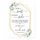 Pick a seat either side wedding ceremony greenery