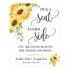 Pick a seat either side wedding ceremony sunflower