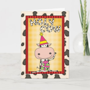 Pick an Age Birthday Cow Card