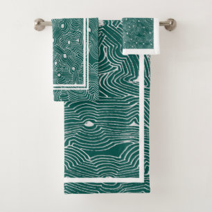 Pick Any Colour Background Ant Farm Abstract Kitch Bath Towel Set