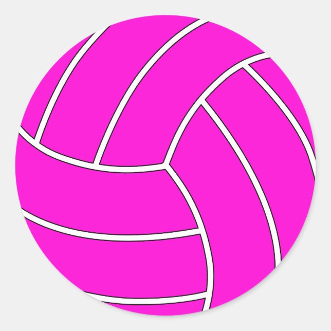 Pick Any Colour Custom Volleyball Stickers (Front)