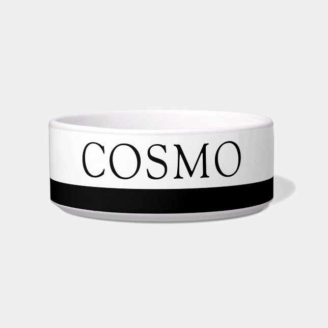 Pick Any Colours Custom Pet Name Cat Dog Food Bowl (Front)