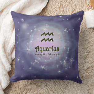 Pick Colour Aquarius Zodiac Astrological Sign Cushion
