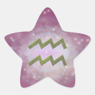 Pick Colour Aquarius Zodiac Astrological Sign Star Sticker