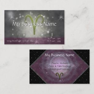 Pick Colour Aries Zodiac Astrological Sign Business Card