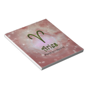 Pick Colour Aries Zodiac Astrological Sign Notepad