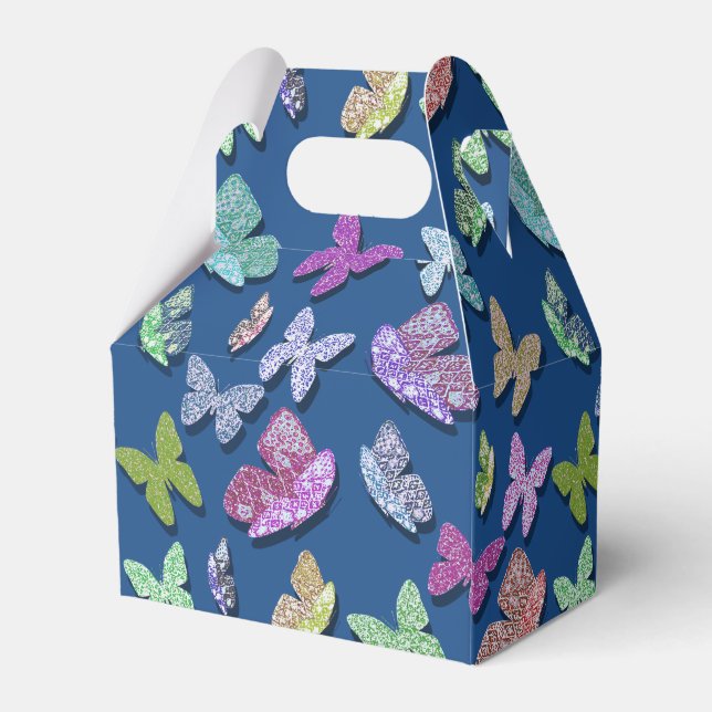 Pick Colour Butterflies Surreal & Fluttering Favour Box (Front Side)
