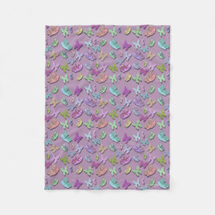 Pick Colour Butterflies Surreal & Fluttering Fleece Blanket