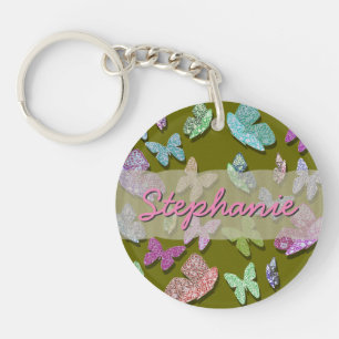Pick Colour Butterflies Surreal & Fluttering Key Ring