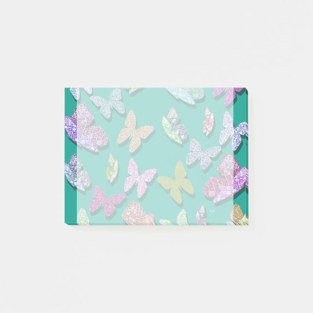 Pick Colour Butterflies Surreal & Fluttering Post-it Notes (Front)