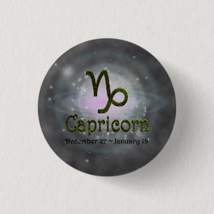 Pick Colour Capricorn Zodiac Astrological Sign 3 Cm Round Badge