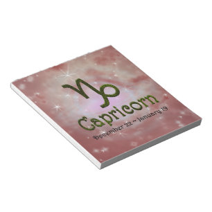 Pick Colour Capricorn Zodiac Astrological Sign Notepad
