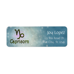 Pick Colour Capricorn Zodiac Astrological Sign Return Address Label