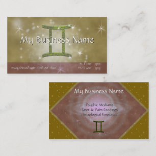 Pick Colour Gemini Zodiac Astrological Sign Business Card