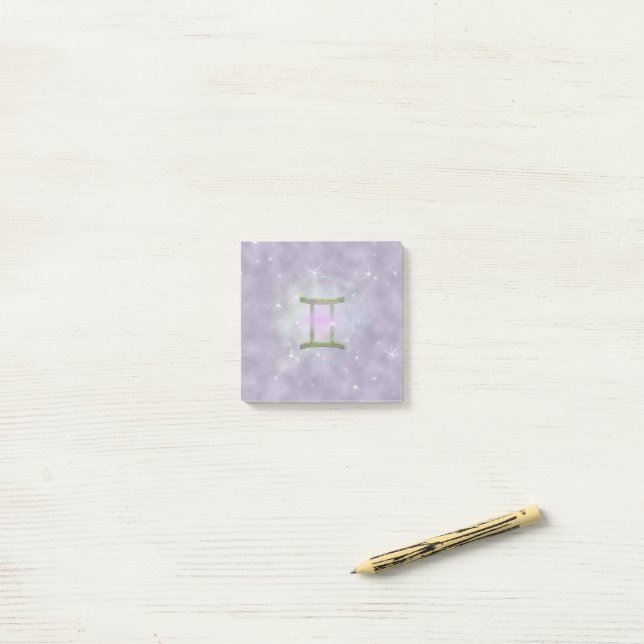 Pick Colour Gemini Zodiac Astrological Sign Post-it Notes (On Desk)